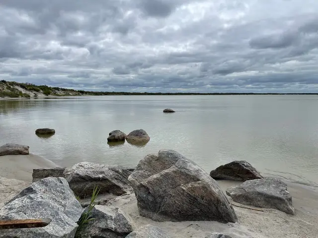 Rocks on the lakeshore
