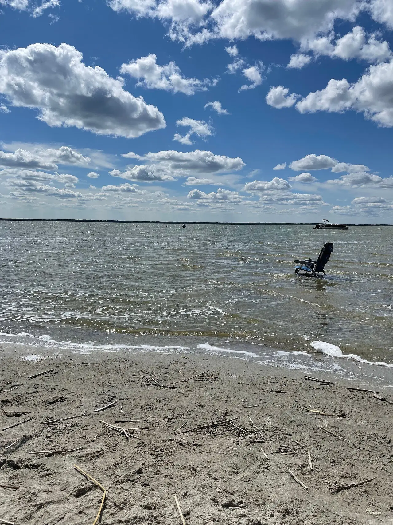 Sandy beach on Good Spirit Lake, 2023